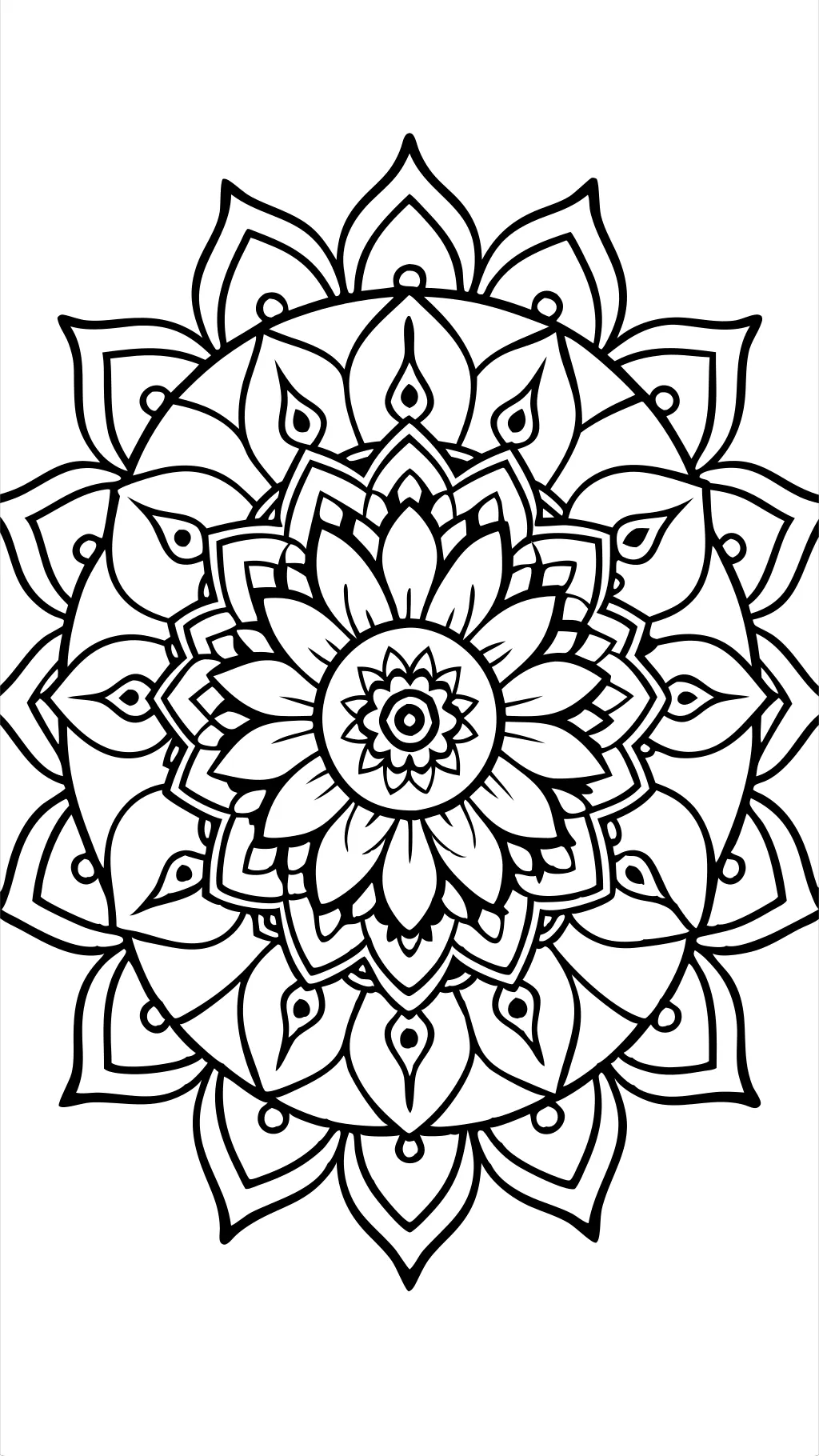 pages de mandala à coloration gratuite adultes imprimables